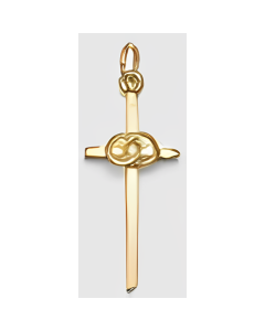 10K Yellow Gold Mini Cross Pendant