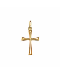 10K Yellow Gold Plain Cross Pendant