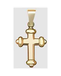 10K Yellow Gold Bottony Cross Charm