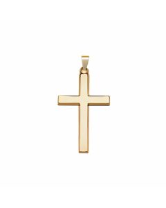 10K Yellow Gold Plain Cross Pendant