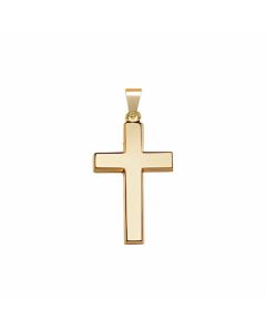 10K Yellow Gold Plain Cross Pendant