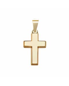 10K Yellow Gold Plain Cross Pendant