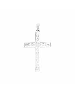 Silver Box Large Decorative Cross Pendant