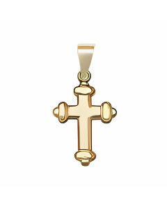 10K Yellow Gold Bottony Cross Charm