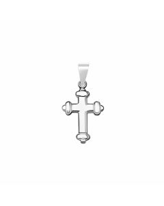 Silver Bottony Cross Charm