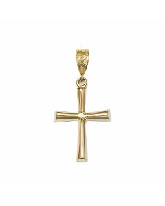 10K Yellow Gold Plain Cross Pendant