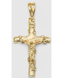 10K Yellow Gold Large Crucifix Pendant