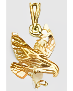 10K Yellow Gold Baby Eagle Pendant