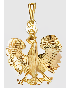 10K Yellow Gold Polish Eagle Pendant