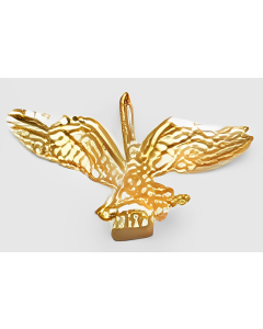 10K Yellow Gold Eagle Catching a Fish Pendant