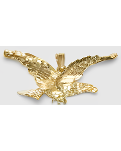 10K Yellow Gold Large Eagle Pendant