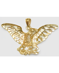 10K Yellow Gold Big Eagle Pendant