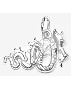 Silver Slithering Dragon Charm