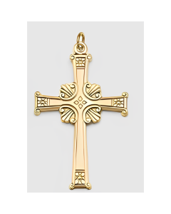 14K Yellow Gold Fancy Cross Pendant