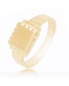 Children's Diamond Cut Rectangle Ring with Stair Shoulders