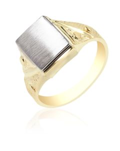 Signet Ring with Textured Design