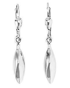 Silver Mini Twist Drop Down Earrings