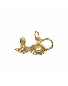 10K Yellow Gold 3D Mouse Charm