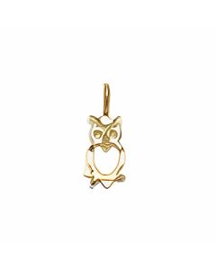 10K Yellow Gold Baby Owl Pendant