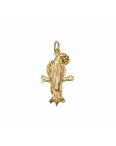 10K Yellow Gold 3D Parrot Charm