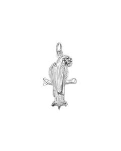 Silver 3D Parrot Charm