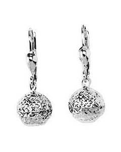 Silver Short Fancy Drop Down Earrings
