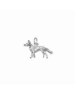 Silver 3D German Shepherd Dog Charm