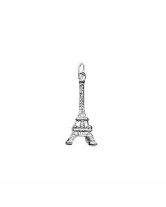 10K White Gold 3D Eiffel Tower Charm