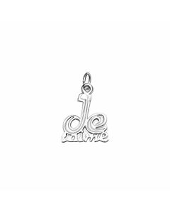 Silver French Charm (Je T'aime)