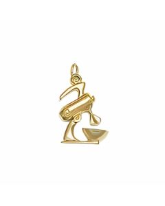 10K Yellow Gold 3D Mixer Pendant