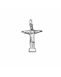 Silver 3D Brazilian Statue of Christ Charm
