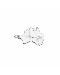 Silver Map of Australia Charm