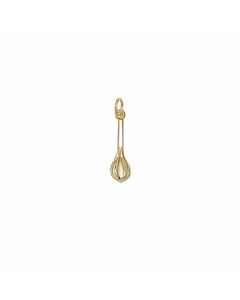 10K Yellow Gold 3D Whisk Charm