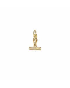 10K Yellow Gold 3D Stamp Charm
