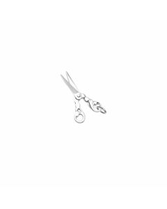 Silver 3D Scissors Charm