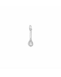 Silver 3D Whisk Charm