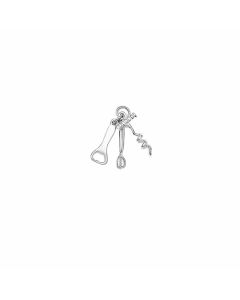 Silver 3D Bottle Opener Set Charm