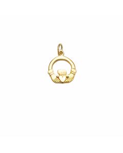 10K Yellow Gold Claddagh Charm