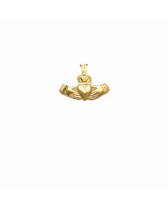 10K Yellow Gold Claddagh Pendant