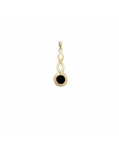 10K Yellow Gold Onyx Celtic Pendant