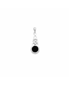 Silver Onyx Celtic Pendant