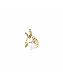 10K Yellow Gold Unicorn's Head Pendant