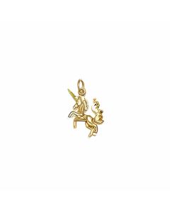10K Yellow Gold 3D Unicorn Charm