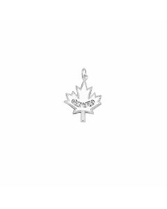 Silver Maple Leaf Canada Charm