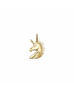 10K Yellow Gold Unicorn's Head Pendant