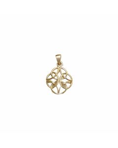 10K Yellow Gold Round Celtic Knot Pendant