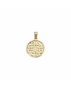 10K Yellow Gold Round Large Celtic Knot Pendant