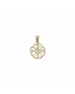 10K Yellow Gold Round Celtic Knot Pendant