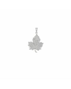 Silver Large Maple Leaf Pendant