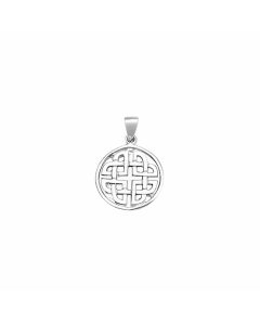Silver Round Large Celtic Knot Pendant